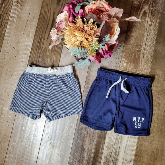 Carter's Blue Casual Athletic Baby Boy Shorts Bundle Size 12m EUC 2pc - Picture 1 of 15